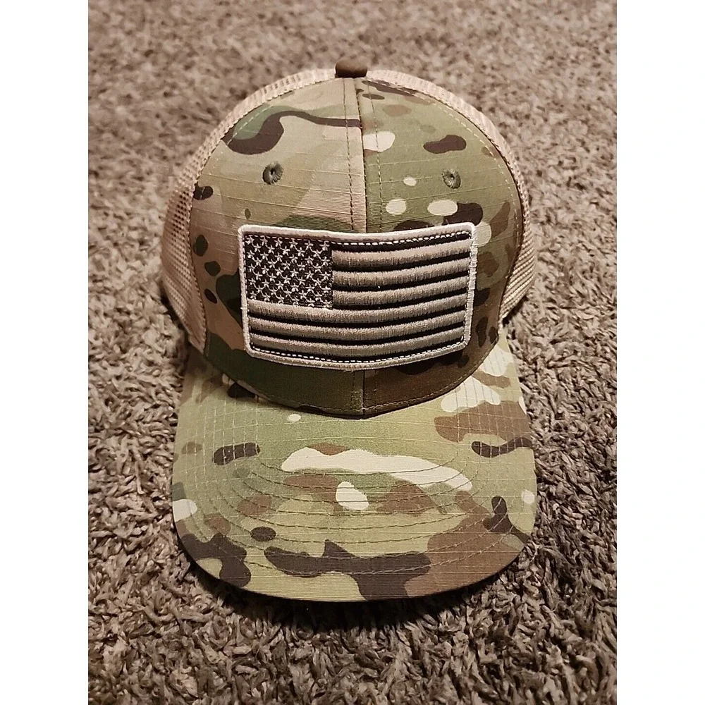 Dewalt‎ Camo With American Flag Snapback Mesh Trucker Cap One Size